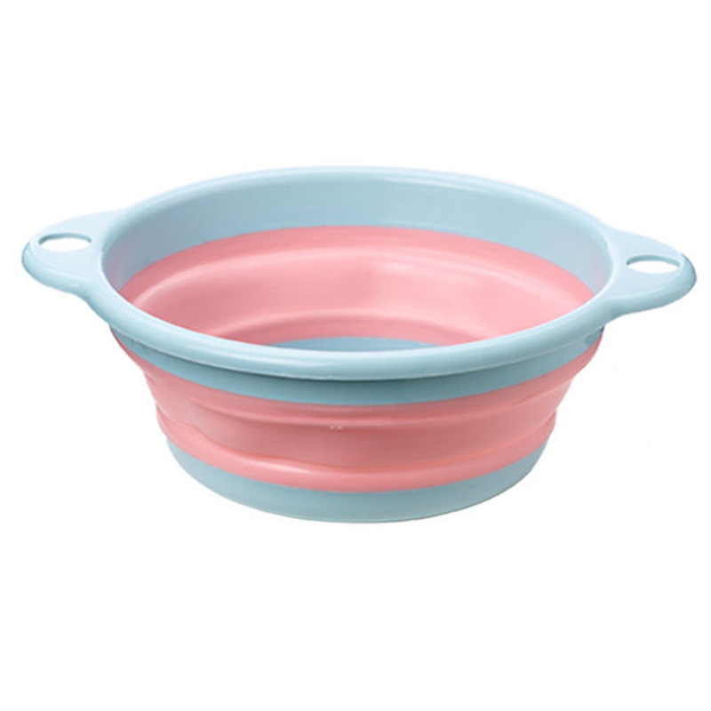 [Silicone Thickened Folding Washbasin] Children's Washbasin Rack Cartoon Retractable Household Baby Water Basin Vegetable Washing Basin