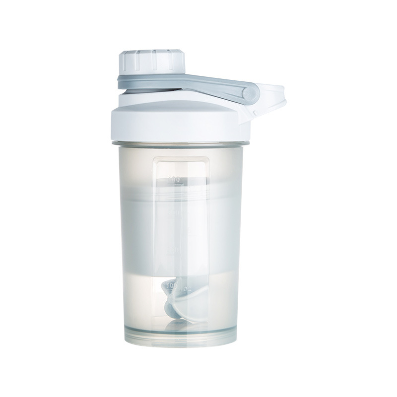 Fitness Protein Powder Portable Shake Cup with Lifting Ring for Students Substitute Milkshake Stirring Graduated Plastic Cup
