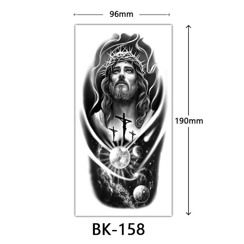 Cross-border Sketch Flower tattoo Sketch tattoo Sketch tattoo Paper Rose Flower Black and White Flower