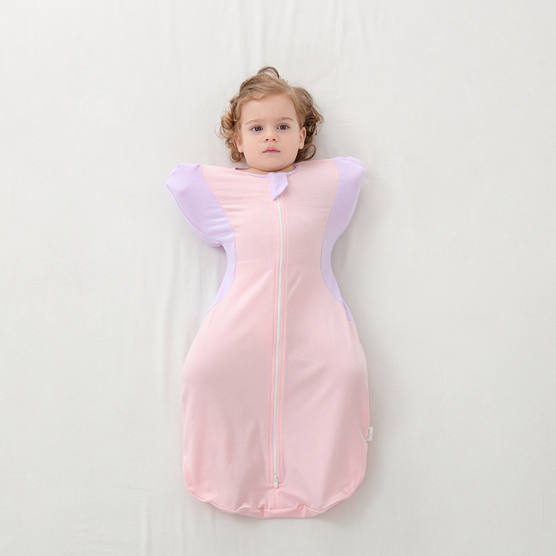 Newborn baby surrender anti-shock pure cotton sleeping bag swaddling anti-kick baby anti-shock soothing sleeping artifact