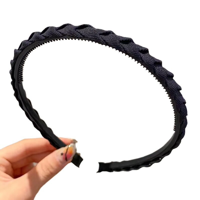 New simple toothed non-slip pressure hair band women's summer special headband for face washing high-grade floral hair hairpin headdress