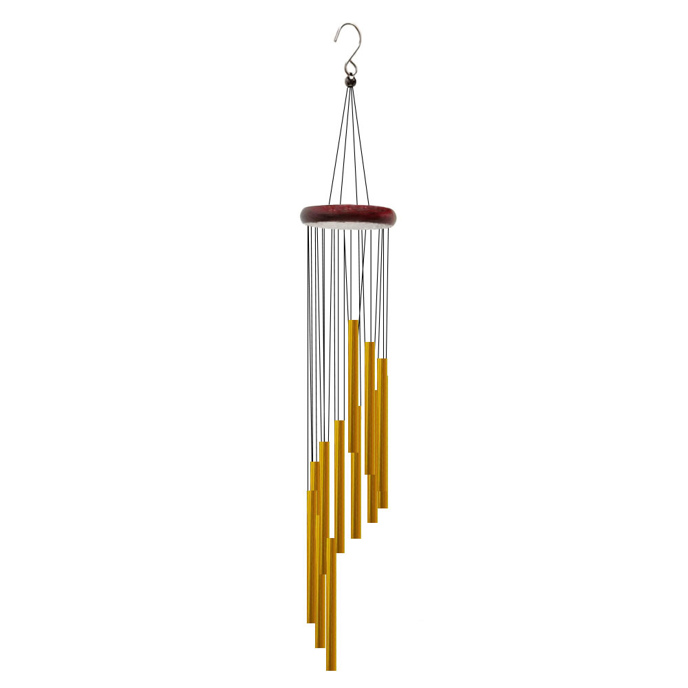 12 tube wind chime ornaments home metal aluminum tube cross-border wind chime pendant