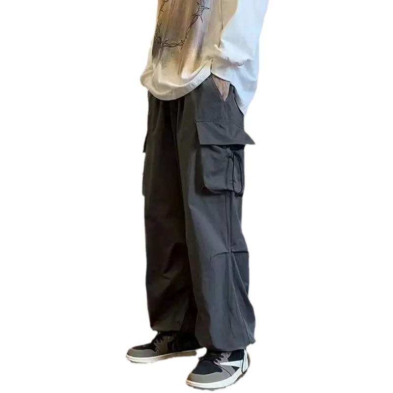 Cross-border Japanese Pants Men's High Street Trendy Brand Ins Loose Straight Couple's Sports Casual Charge Pants
