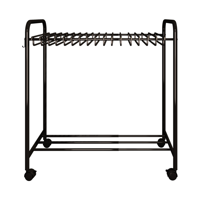 Household Wardrobe Long Pants Storage Rack Floor-standing Mobile Pants Rack Clothing Storage Artifact Retractable Drying Rack