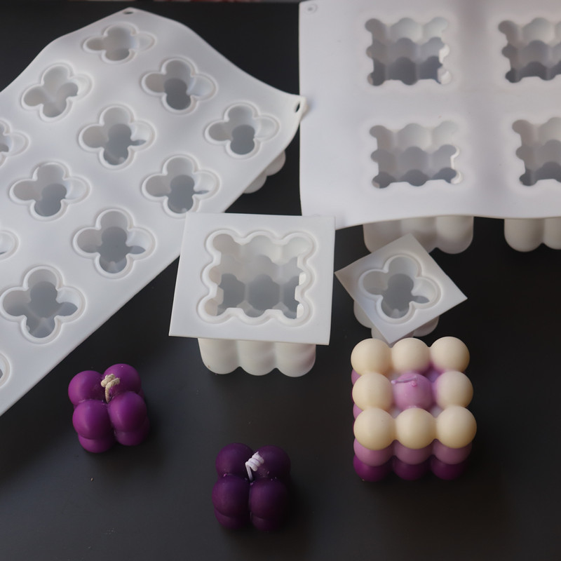 Spot 15 Even Small Rubik's Cube Silicone Magic Ball Model Mu Si Cake Mold DIY Homemade Aromatherapy Candle Soap Mold