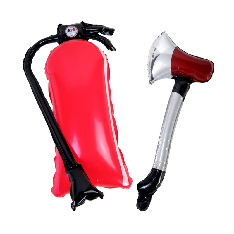 Spot supply fire extinguisher inflatable tank props axe inflatable bat party decoration aluminum film balloon fire fighting equipment