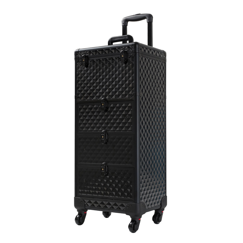 Explosive Aluminum Alloy Frame Drawer Box Multifunctional Makeup Artist Nail Art Special Pull Rod Cosmetic Box Storage Box