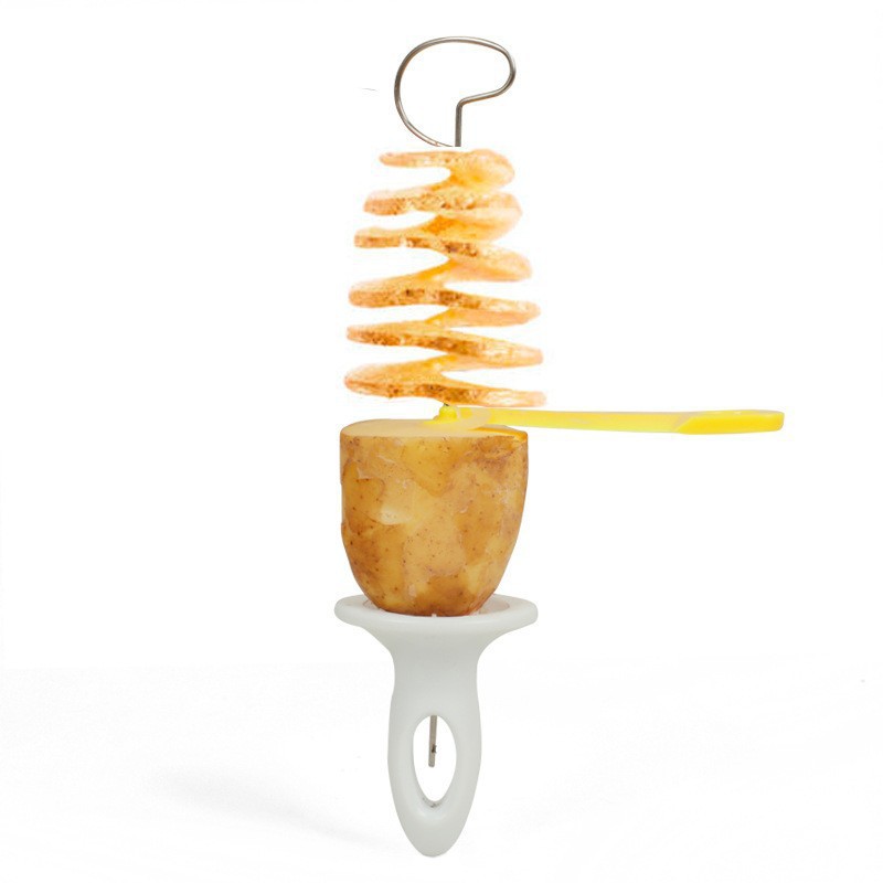 cyclone potato slicer barbecue potato tower hand-cranking slicer vegetable spiral slicer string hand potato cutter_voghion.com