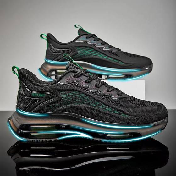 Men's Shoes 2023 New Full Palm Air Cushion Running Shoes Trendy Non-Slip Shock Absorbing Casual Sneakers Summer Torre Trendy Shoes