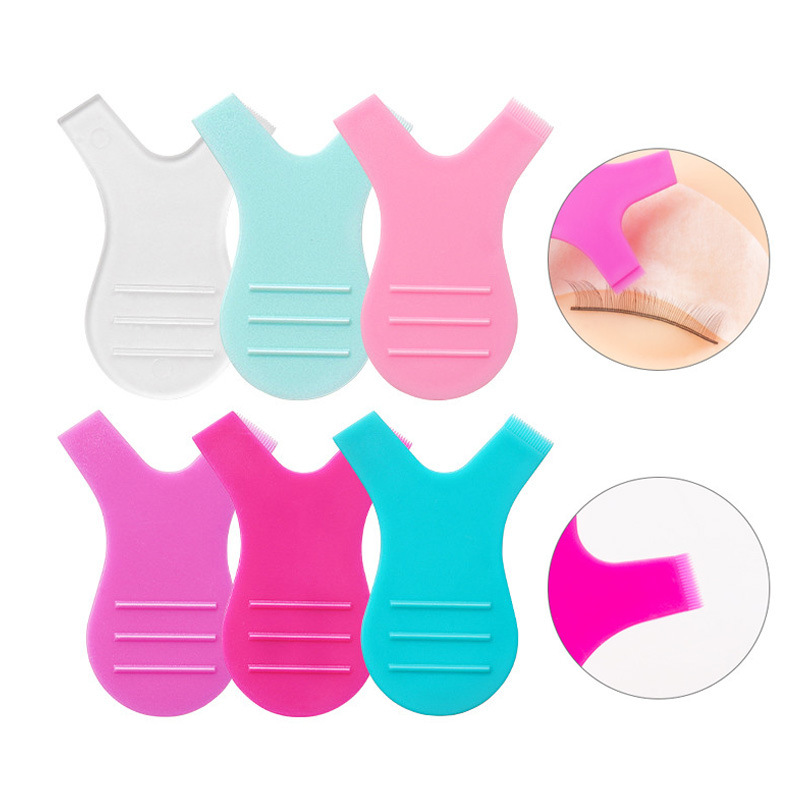 10 pc/pack grafting eyelash aid Y-shaped mascara brush eyelash silicone brush eyelash tool batch
