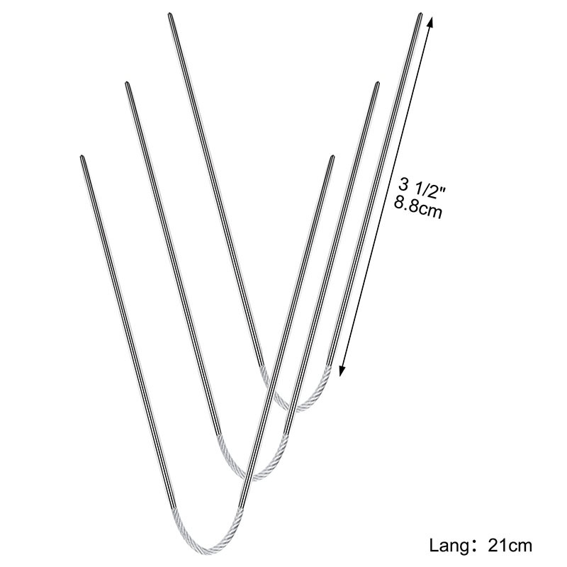 2022 New Metal Round Knitting Needle Ring Needle Flexible Stainless Steel Round Needle Socks Knitting Needle