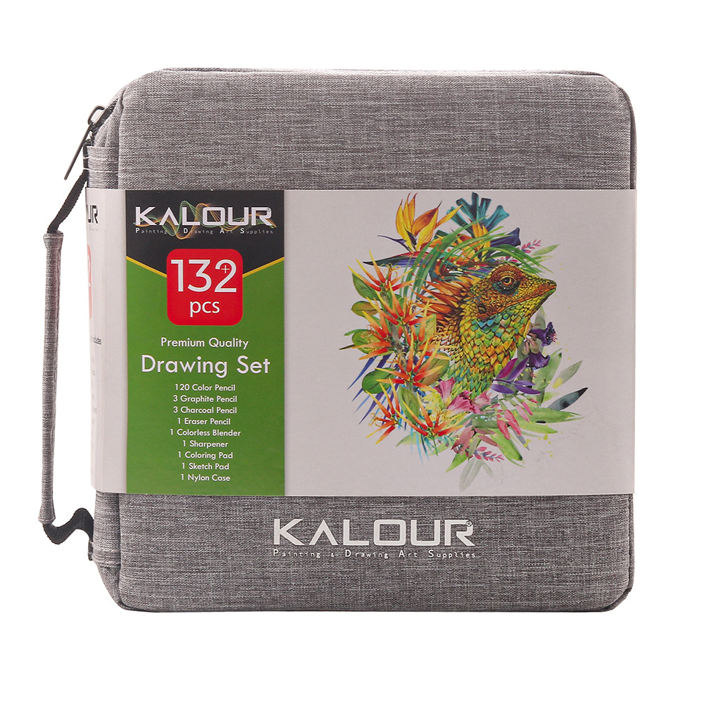 KALOUR 132 pieces new color lead set 120 color lead art drawing pencil oil color pencil