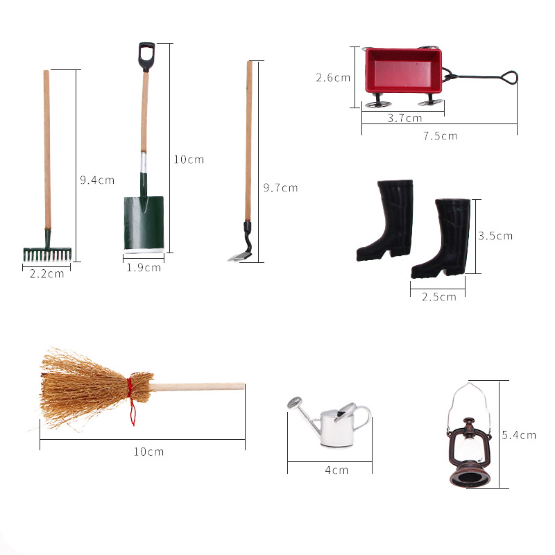 1:12 doll house dollhouse 9 mini simulation garden tools decoration set accessories miniature scene