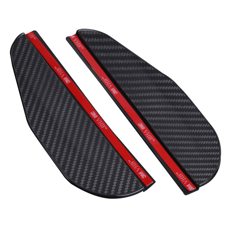 Car rearview mirror rain shield thickened carbon fiber texture car reflective mirror rain eyebrow rain shield