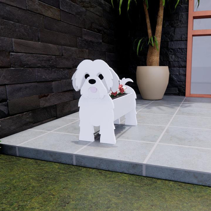 In stock source manufacturer cross-border new dog planter Garden Garden PVC creative decorative flower pot dog