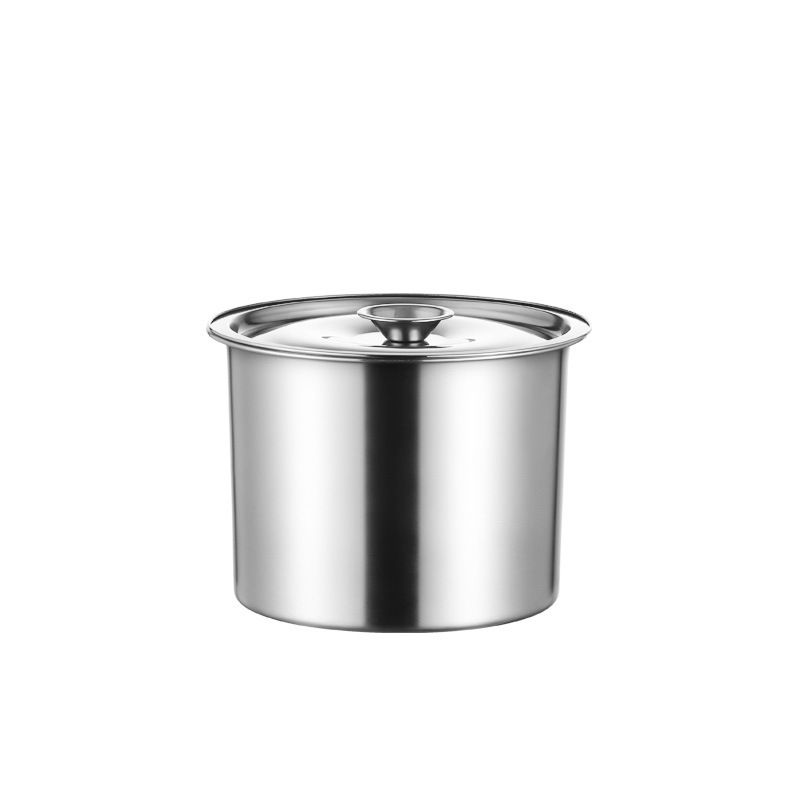 304 stainless steel thickened seasoning pot, household oil basin with lid, commercial kitchen seasoning pot, hot pot seasoning pot