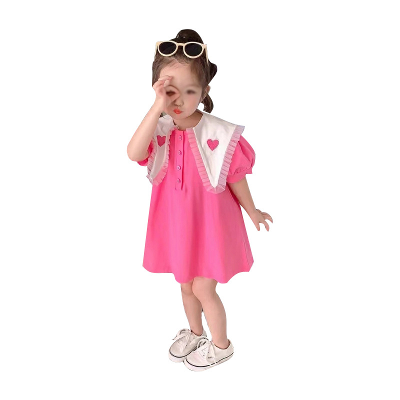 繪愛童裝女寶寶短袖連衣裙2023夏季女童公主裙兒童裙子小女孩夏裝
