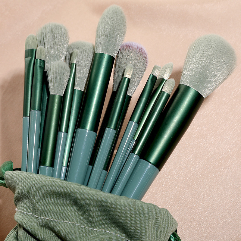 Wholesale Sijiqing makeup brush full set of 13 beginners travel brush high color value portable soft hair blush brush