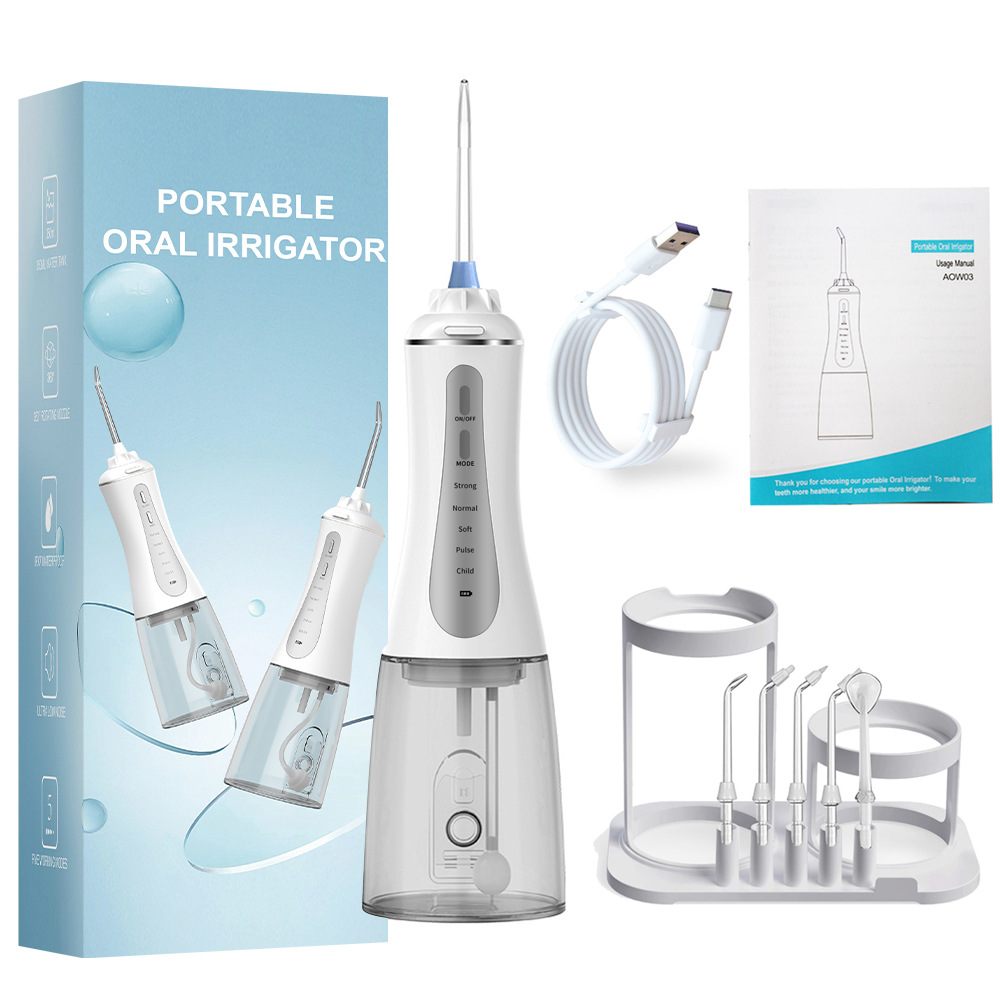 Cross-border Household New Electric Dental Impuller Multifunctional Dental Cleaning Portable Intelligent Automatic Accessories Dental Cleaner suit