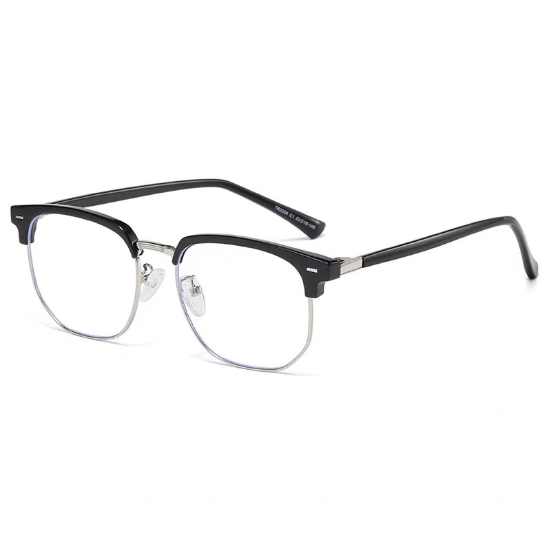 Half-frame glasses men's fashionable myopia Sven scum Tech men's handsome glasses frame eyes anti-blue light myopia