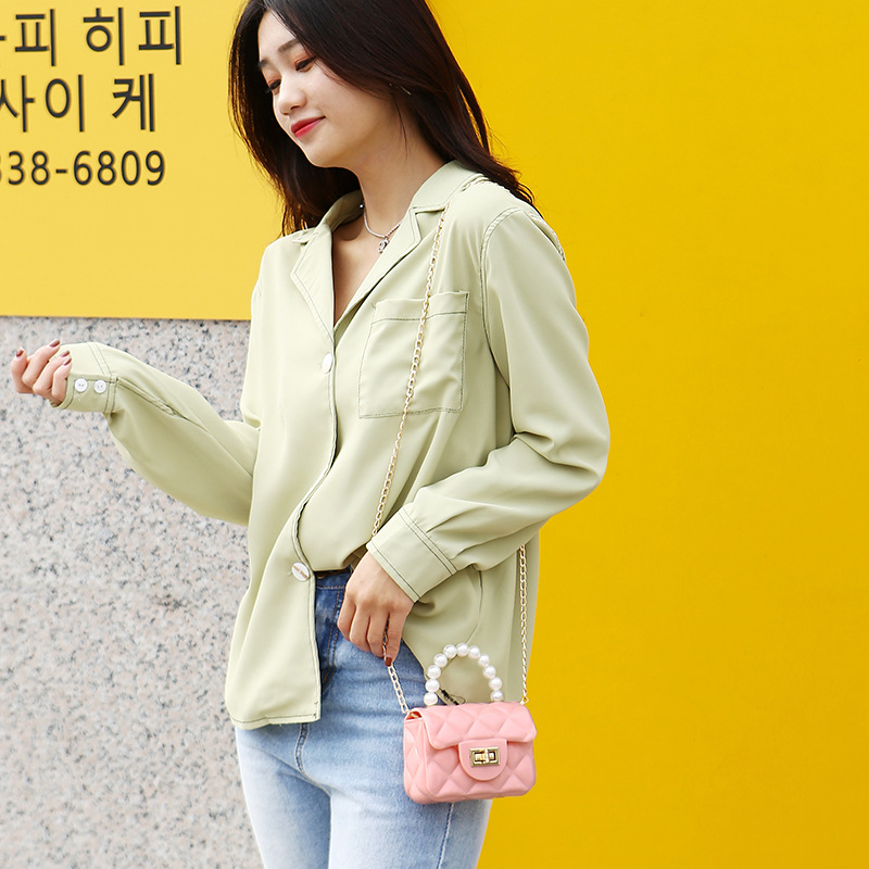 Jelly bag 2023 new bags ladies bag foreign trade wholesale fashion chain bag Pearl handbag small bag