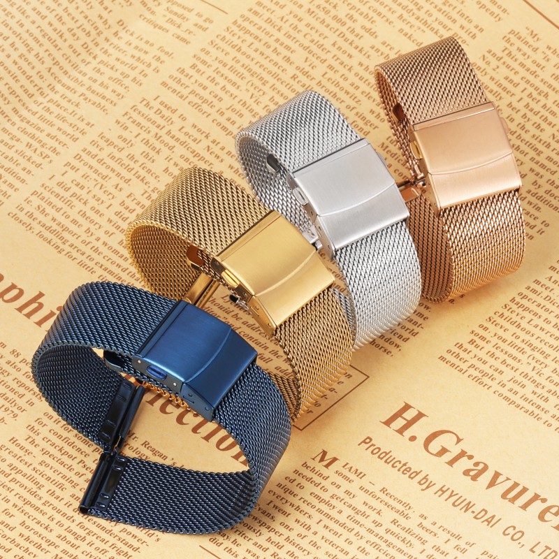 Snap Quick-release Milanese Nice Strap 0.6 Strap Stainless Steel Mesh Strap Male 14/16/18/20/22/24mm in stock