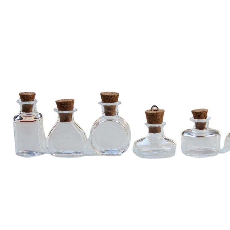 Rectangular 10 colors drifting bottle miniature baby house diy necklace pendant hanging ornaments jewelry scenic wishing bottle