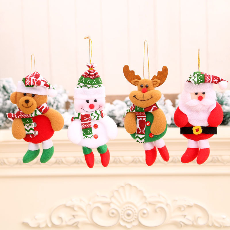 New Christmas tree accessories pendant Christmas doll Christmas decorations dancing fabric doll small hanging pendant gift