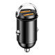 Alloy invisible pull ring double USB 66W 66W black