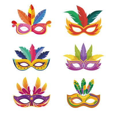 2024 New Carnival decoration paper glasses Mexico Carnival party party funny dress up supplies