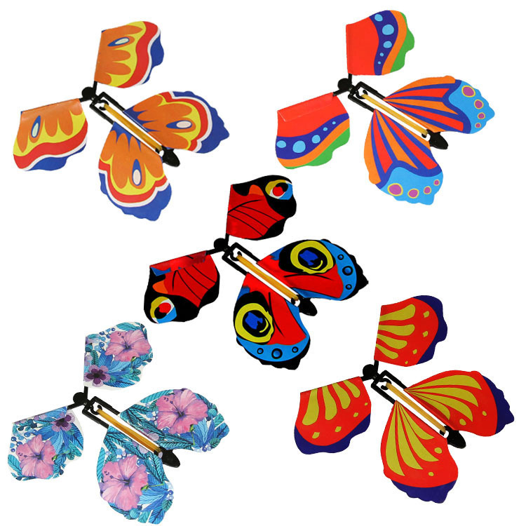 Cross-border tremolo Net red magic flying butterfly Magic Butterfly new strange children's elastic magic props toys