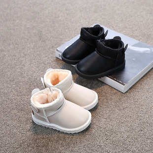 Children's snow boots 2023 Winter Baby Cotton boots girls all-match warm winter shoes boys cotton shoes children's short boots tide