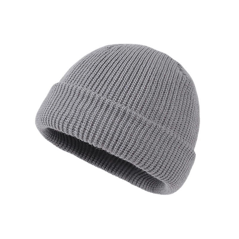 Autumn and Winter New Korean Style Candy Color Wool Knitted Hat Warm Couple Pullover Cap Student Guapi Hat Women's Customization