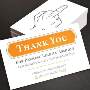 Funny Parking skills warning sign cards