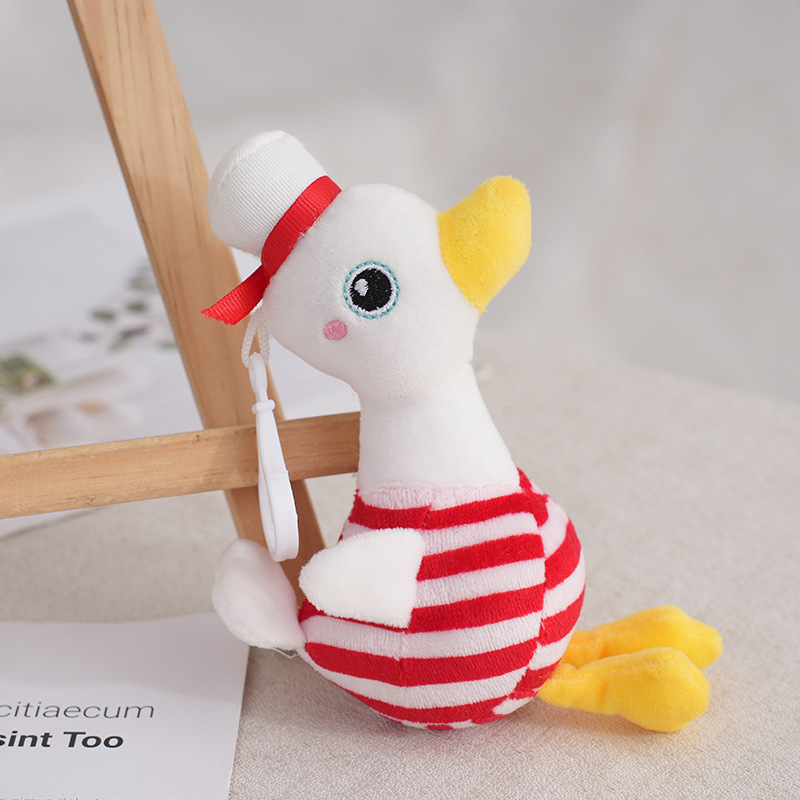Strict selection of sea soul duck plush pendant Navy duck couple keychain creative plush doll accessories small pendant wholesale