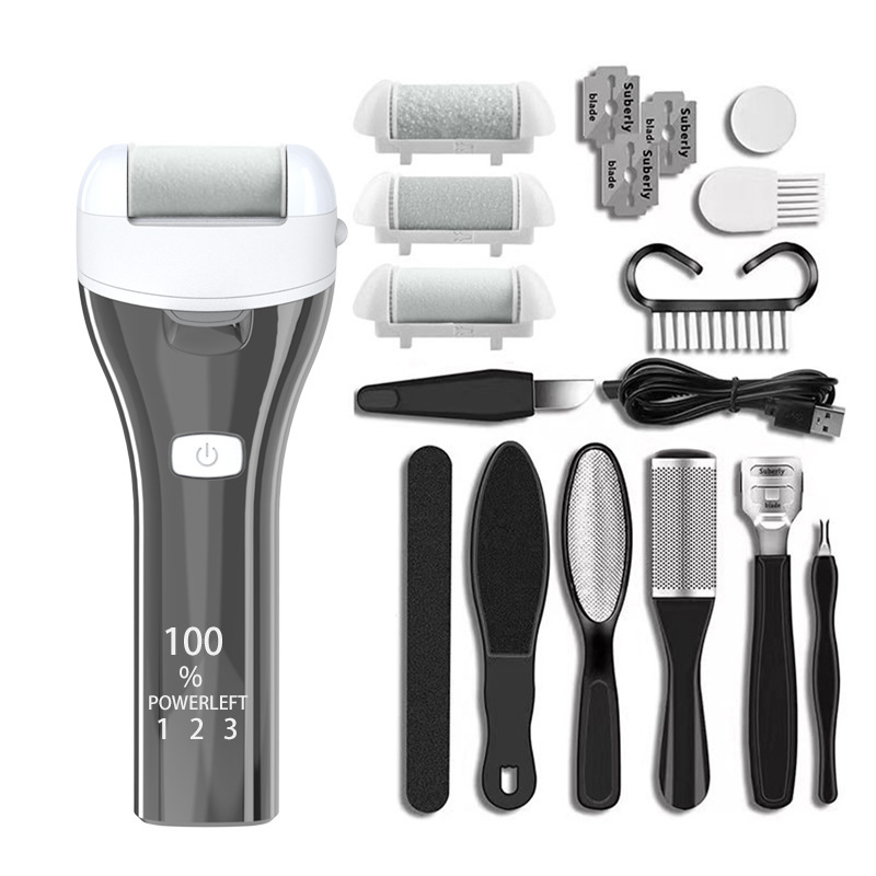 Cross-border new electric foot trimmer household dead skin removing calluses full body waterproof digital display usb electric foot grinder