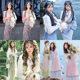 Yunnan Internet Celebrity Tibetan Robe Blue Pink Tibetan Female Ethnic Style Portrait Tibetan Travel Photograph Girlfriend Photo Studio Photo Clothing