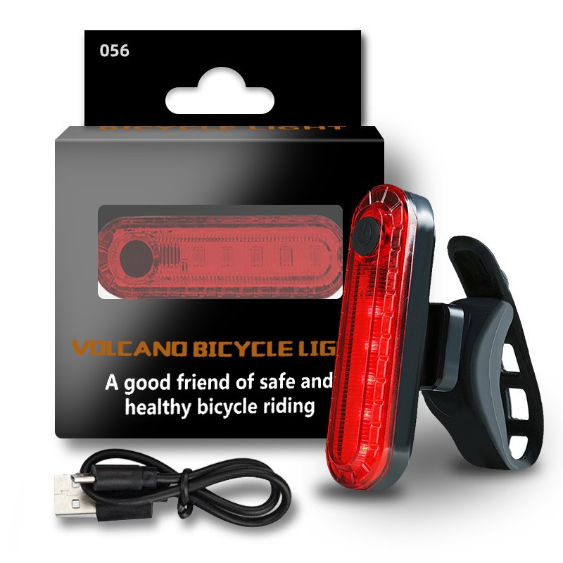 Mountain bike tail light USB charging night riding flashing warning light saddle light riding equipment flashing light