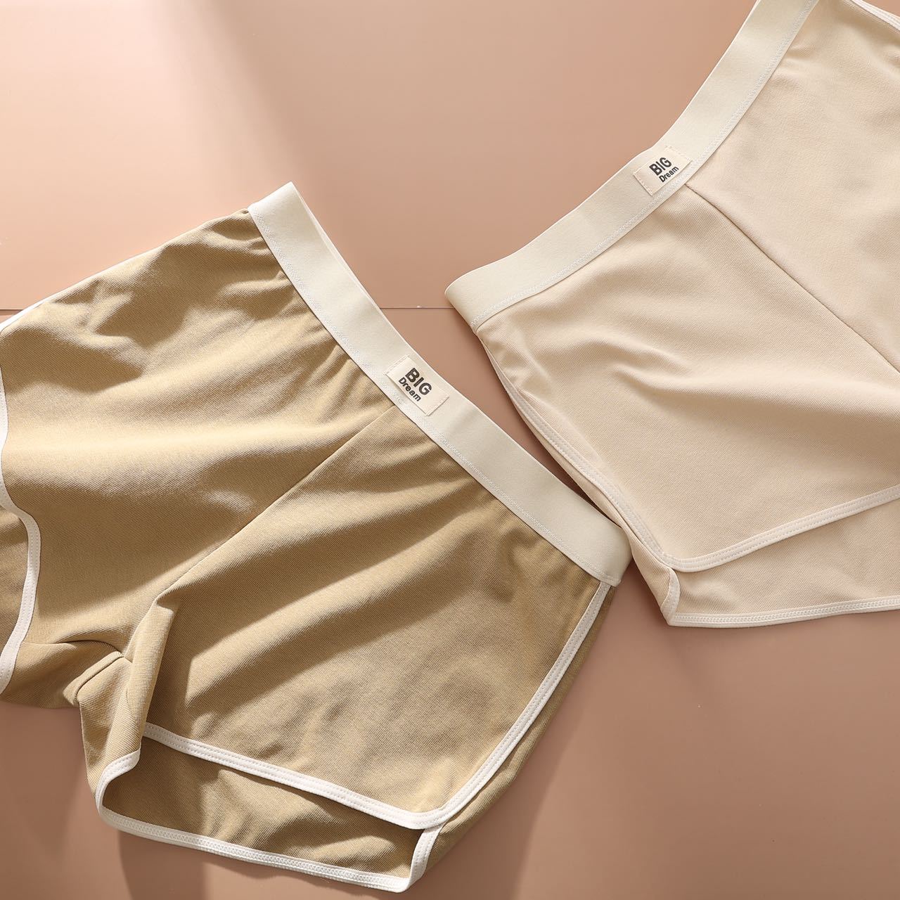 C501 Earth Color Simple Premium Leggings BIG DREAM Anti-Dusk Safety Pants Cotton Skin-Friendly Boxers