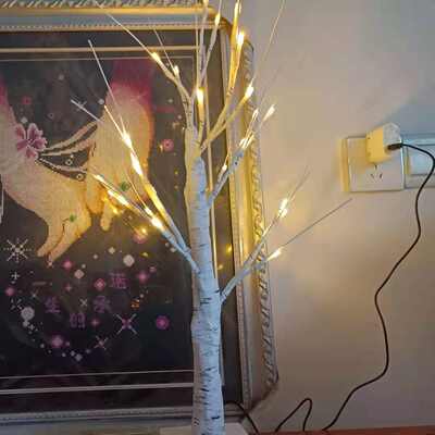 Led lights Birch lights warm white Christmas crafts table lamp simulation tree lights decorative table lamps wholesale