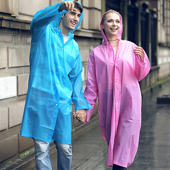 Factory direct supply portable non-disposable raincoat adult poncho fashion eva rain gear spot a generation of hair