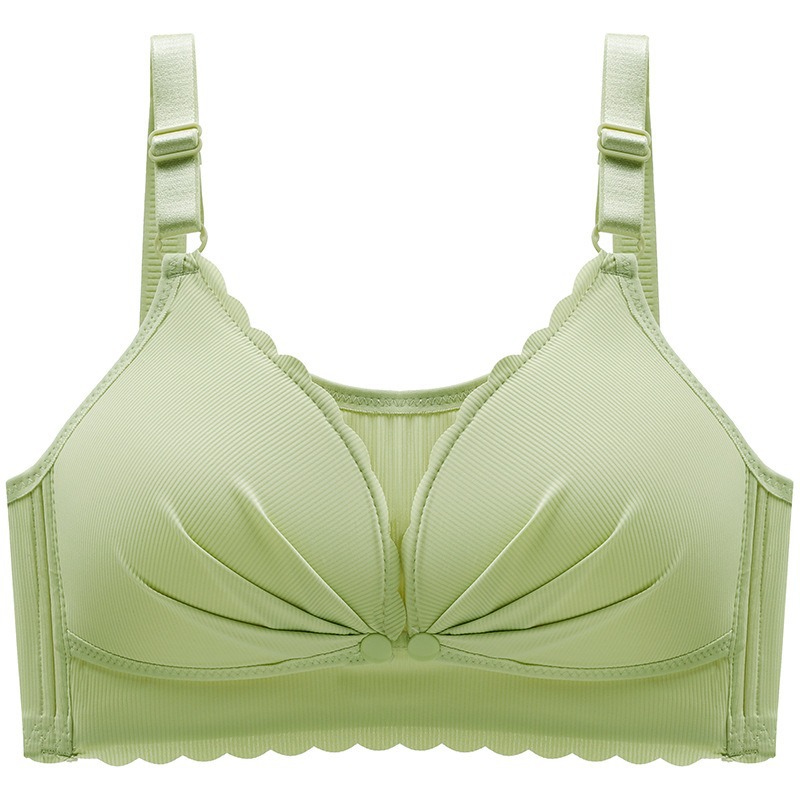 Breastfeeding Underwear Thin Non-rimless Comfortable Gathering Anti-running Soft Breathable Cotton Tube Top Buckle for Pregnant Women