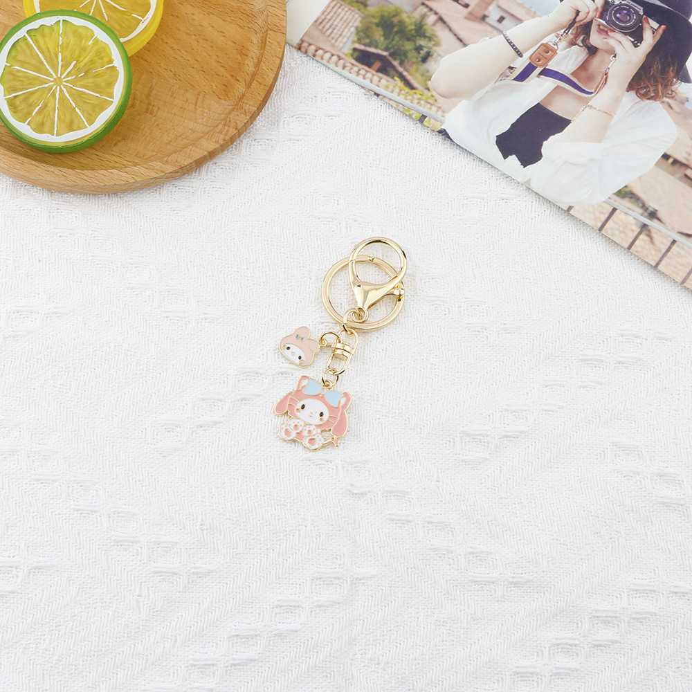 Creative Sanrio Yugui dog keychain cartoon blessing Cute Korean style car key chain hanging buckle bag pendant