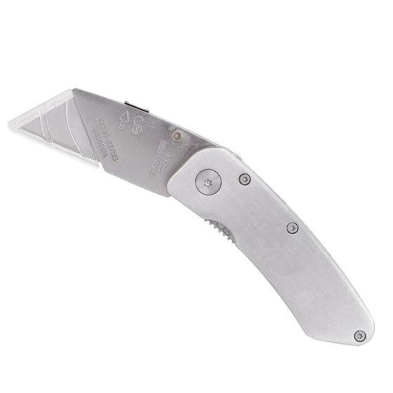 All-steel folding knife stainless steel folding art knife wallpaper knife trapezoidal blade claw knife holder electrical knife