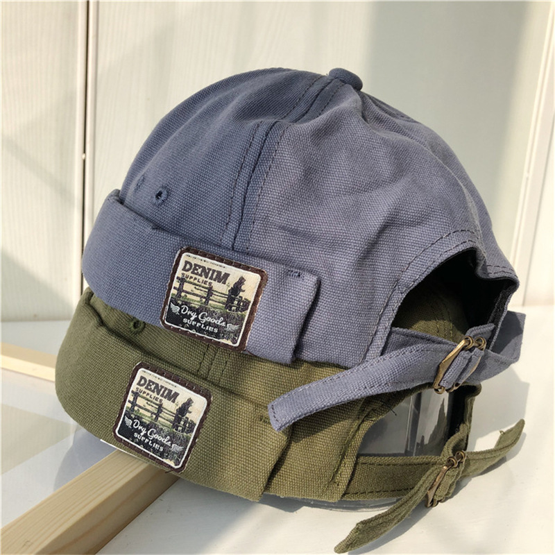 Summer Thin Non-brimmed Melon-skin Hat Floor Hat Female Street Trendy Hip-hop Hat Rogue Hat Yuppie Hat Male Spring