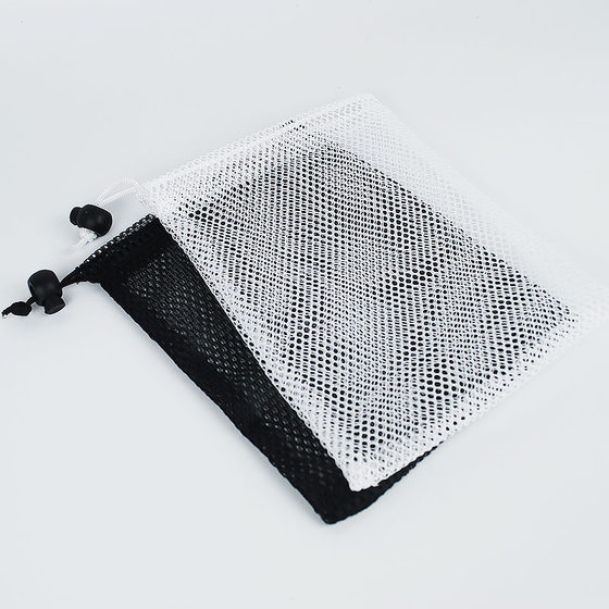 Spot Polyester Bundle Mesh Bag Golf Bag Diving Glasses Mesh Storage Bag Black Mesh Laundry Bag