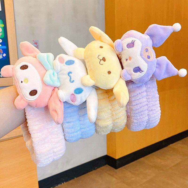 Cartoon cute girl heart plush Yugui dog hair band headdress makeup headband wash face scarf female headband
