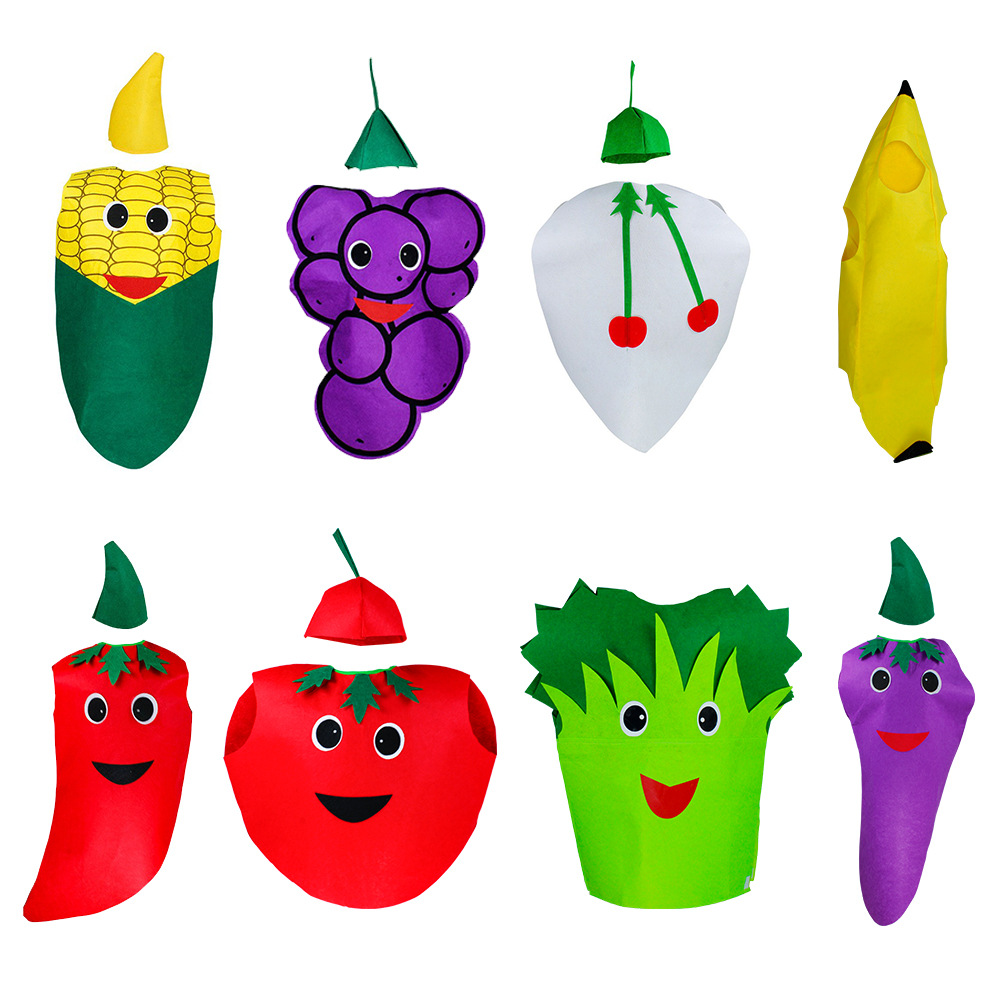 Children's Day Fruit Clothing Vegetable Clothes Kindergarten Strawberry Pineapple Grape Pepper Banana Table Performance Clothing