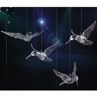 Wedding Acrylic Transparent Bird Crystal Plastic Hummingbird Wedding Aerial Ceiling Hanging Ornaments Bird Wedding Props