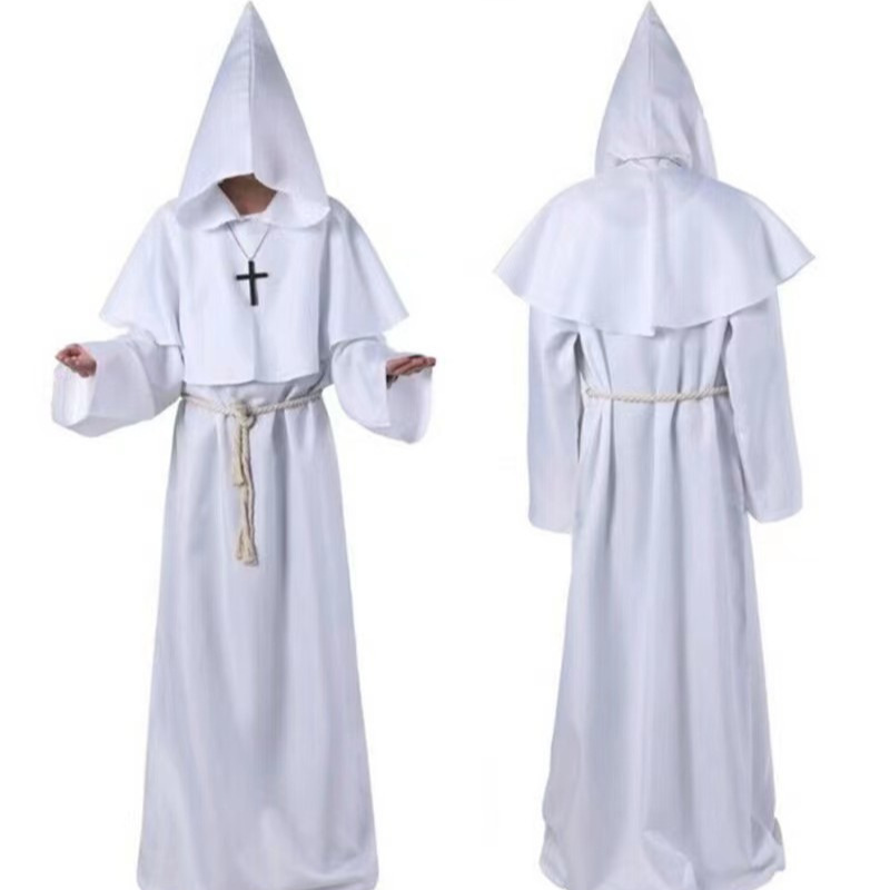 Halloween cosplay ancient costume medieval monk costume Monk Robe wizard costume priest costume COS costume stage costume